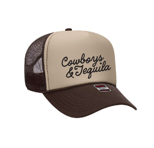 Cowboys and Tequila Country Western Style Trucker Hat