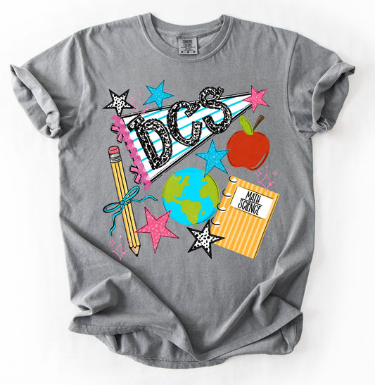 Comfort Colors Team DCS Pennant Tee/ Multiple Color Options/ Fully Customizable