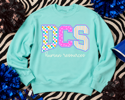 Independent Trading or Comfort Colors - DCS Human Resources  Arc Fall Preppy Print  Sweatshirt / Adult Sizes