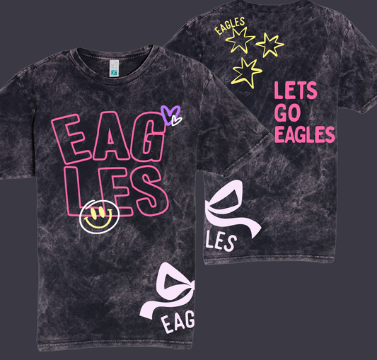 Acid Washed Eagles Spirt Wear/ Youth and Adult Sizes - Front/Back Printed -Horn Lake Eagles