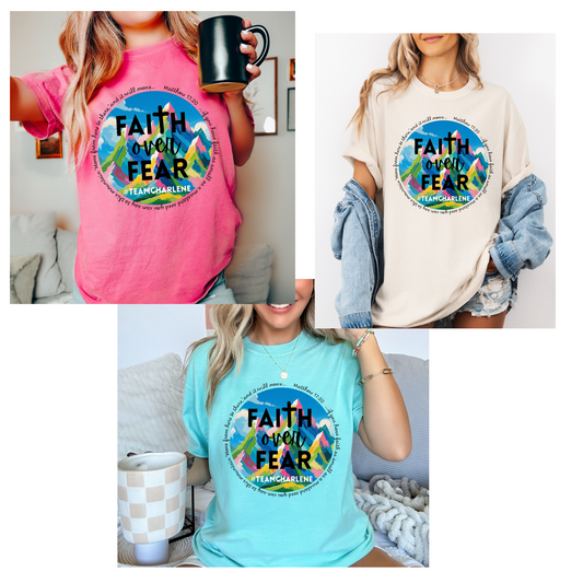 Comfort Colors or Bella Canvas Faith Over Fear Shirt/ Youth and Adult Sizes/ Multiple Colors