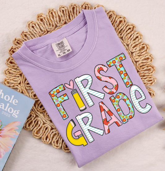First Grade (Or Any Grade) School Shirt/ Comfort Colors Back To School Shirts / All Grades Available