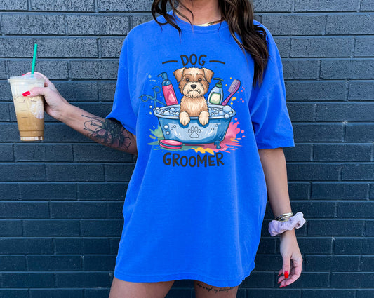 Bella or Comfort Colors Dog Groomer Tee