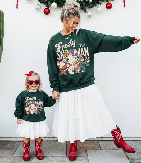Vintage Frosty Sweatshirt/ Youth and Adult Sizes/ Mommy and Me Christmas/ Gildan or Bella
