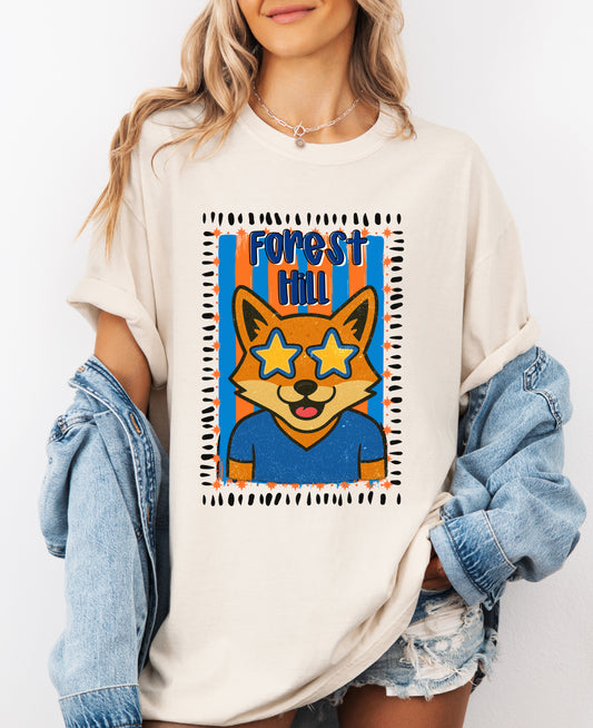 Bella or Comfort Colors Forest Hill Foxes Mascot Shirt