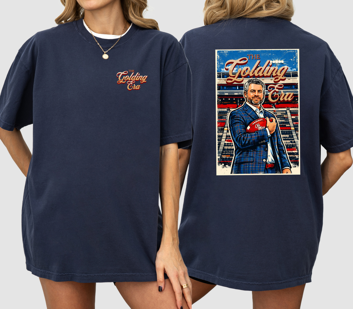 Front/ Back The Golding Era Shirt/ Ole Miss Shirt- Comfort Colors