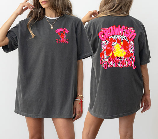 Comfort Colors Crawfish Season Tee/ Front Back Print
