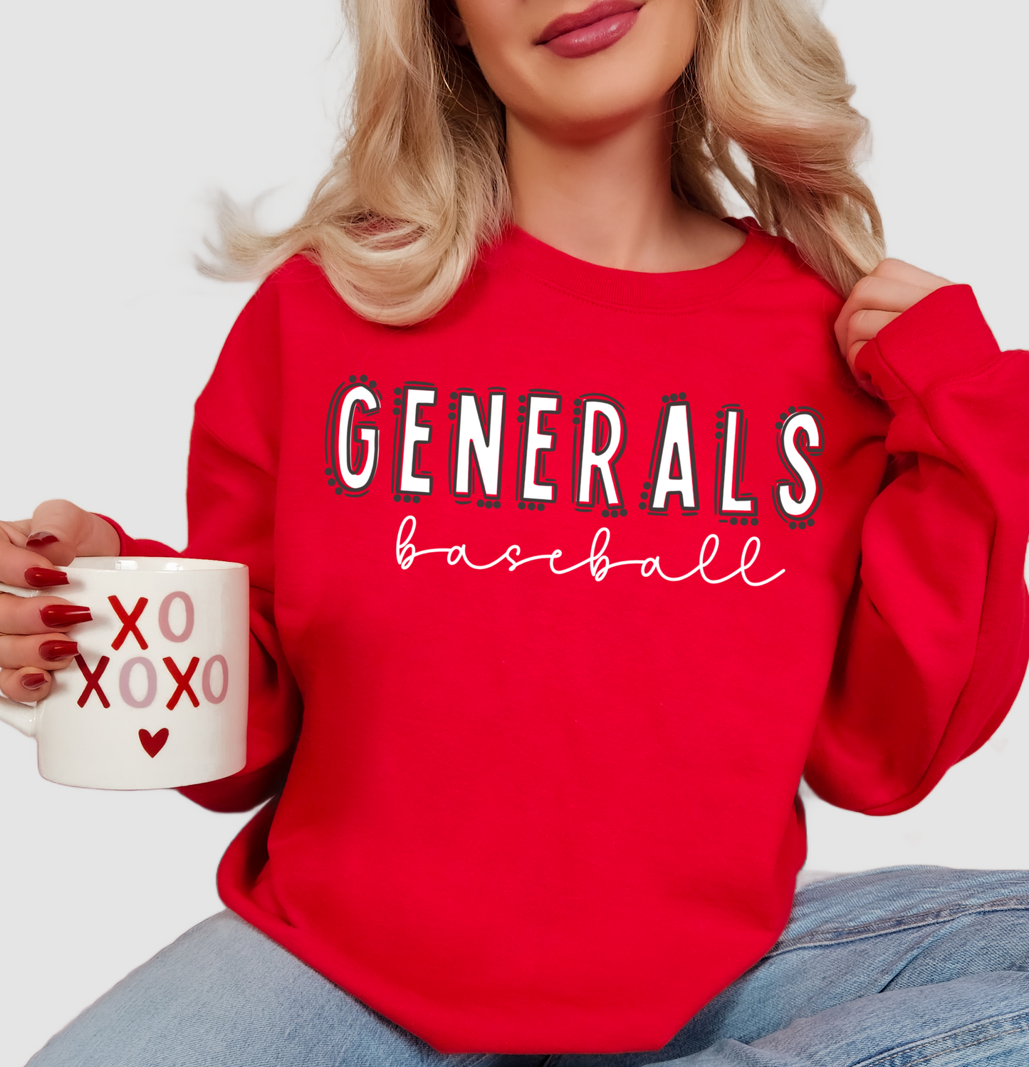 ACA Generals Baseball Spirit Sweatshirt Shirt/ Gildan or Bella Canvas Brand/ Youth and Adult Sizes
