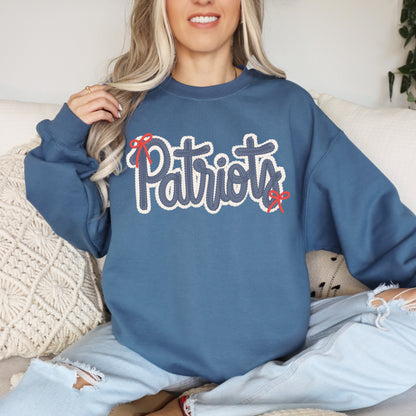 Patriots Gildan Brand Faux Yarn Sweatshirt/ Youth and Adult Sizes/ Multiple Colors