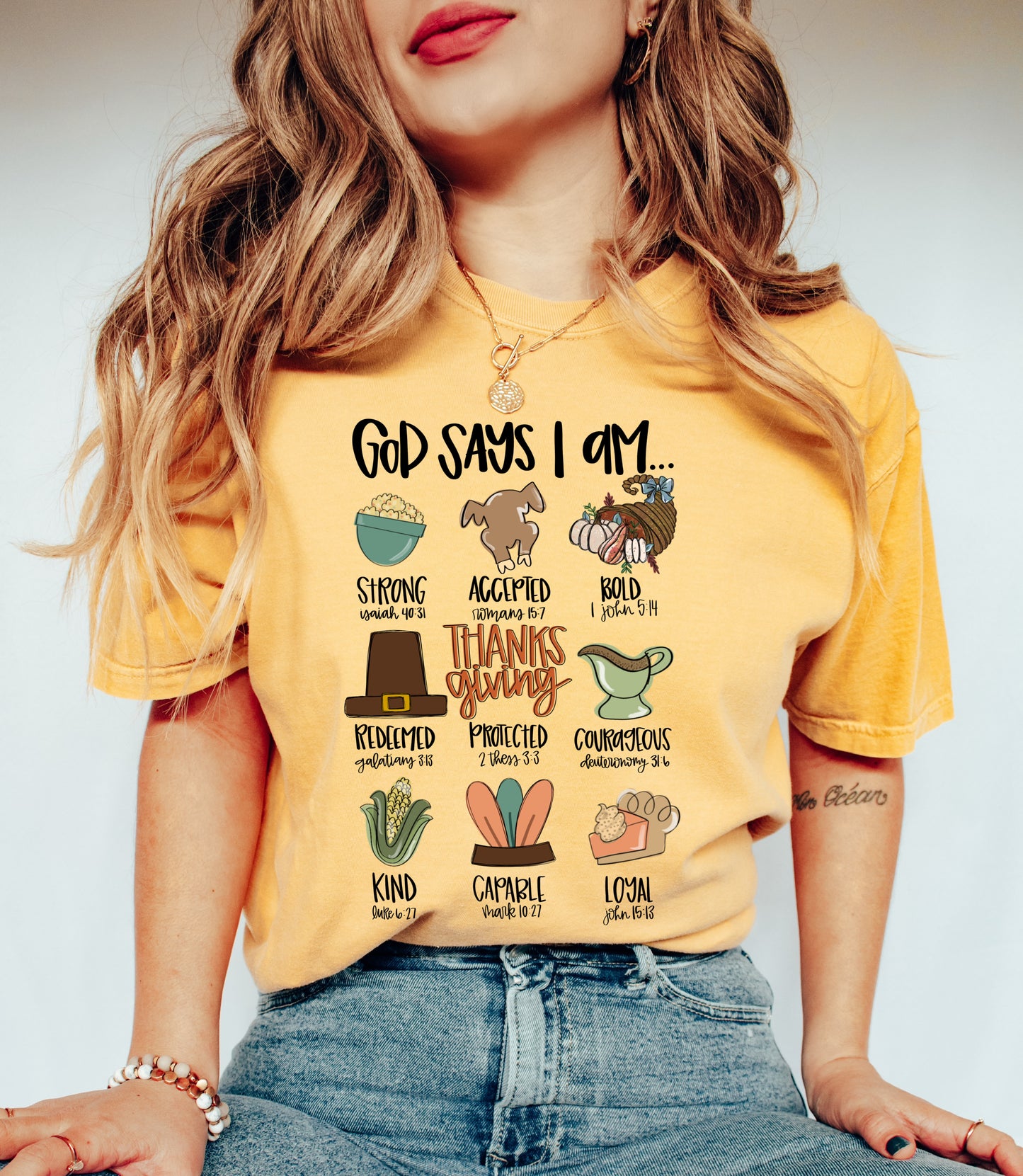 Comfort Colors Long Sleeve Or Short Sleeve God Says I Am Thanksgiving Themed Shirt/ Adult Sizes