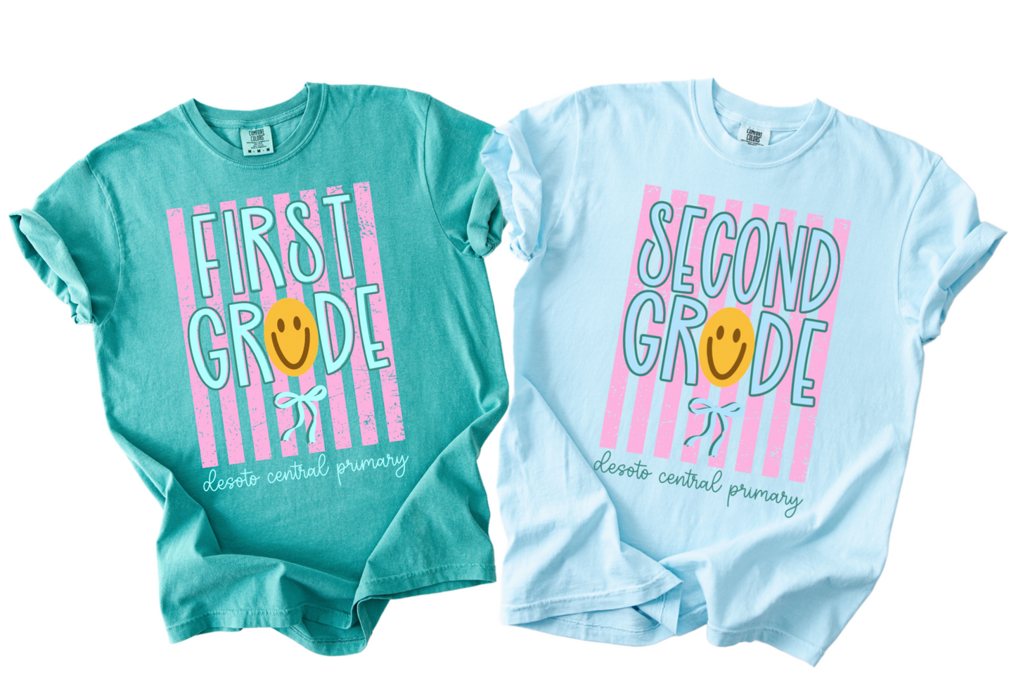 PERSONALIZED SCHOOL Comfort Colors First Grade (OR ANY OTHER GRADE)  Tee  - YOUTH and ADULT SIZING