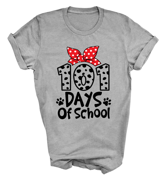 101 Days of School Tee/ Bella Canvas or Comfort Colors/ Youth and Adult Szies