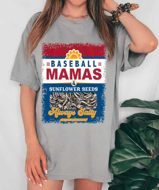 Comfort Colors or Bella Canvas/ Baseball Mamas and Sunflower Seeds - Always Salty Tee