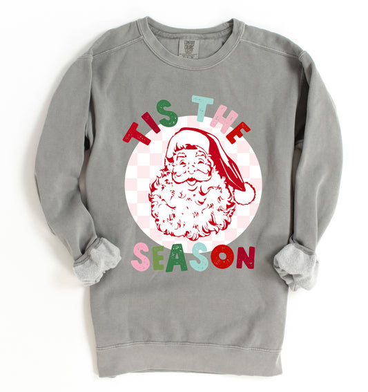 Comfort Colors Tis The Season Sweatshirt/ Unisex Christmas Sweatshirt/ Multiple Colors