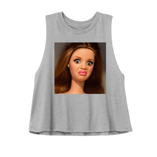 Bella Canvas Crop Disgusted Doll Tank- Funny Shirts