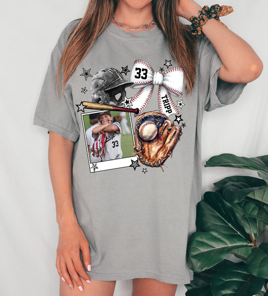 Fully Customizable Baseball Collage Picture Shirt/ Comfort Colors or Bella Canvas / Baseball Mom Shirt