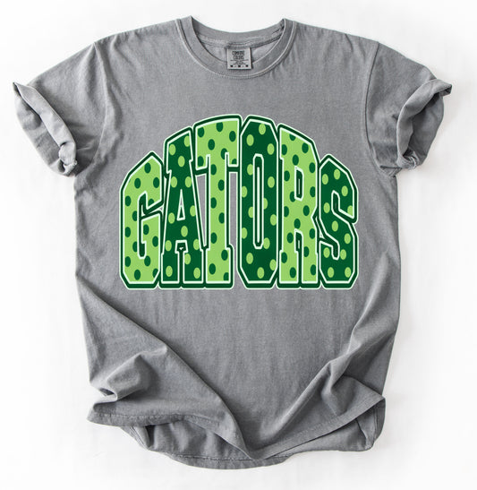 Comfort Colors Lake Cormorant Gators Shirt/ Youth and Adult Sizes -Polkadot Print