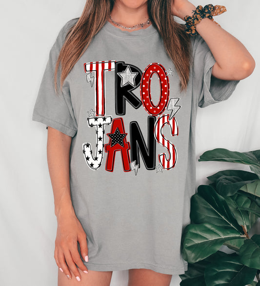 Comfort Colors Trojans Shirt/ Trojans Spirt Shirts