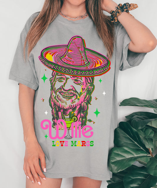 Bella or Comfort Colors Willie Love Margs Tee/ Willie Nelson/ Cinco De Mayo