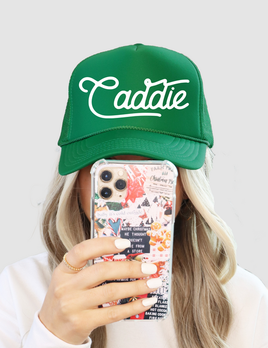 Caddie Green Trucker Hat/ Cute Caddie Hat
