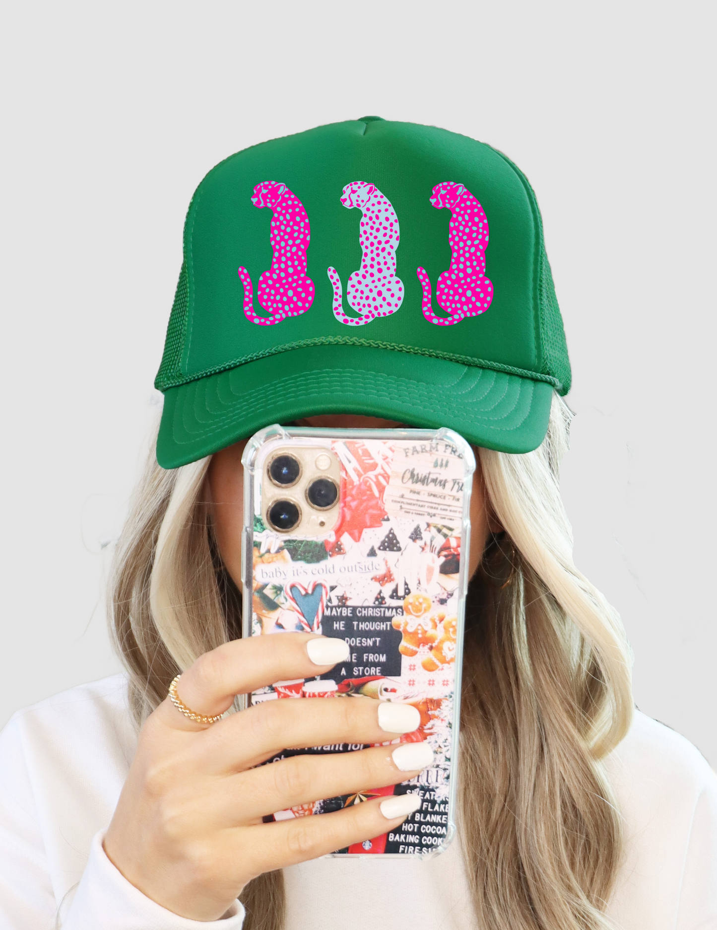 Leopard Trucker Hat/ Funny Trucker Hat / Vacation Hats