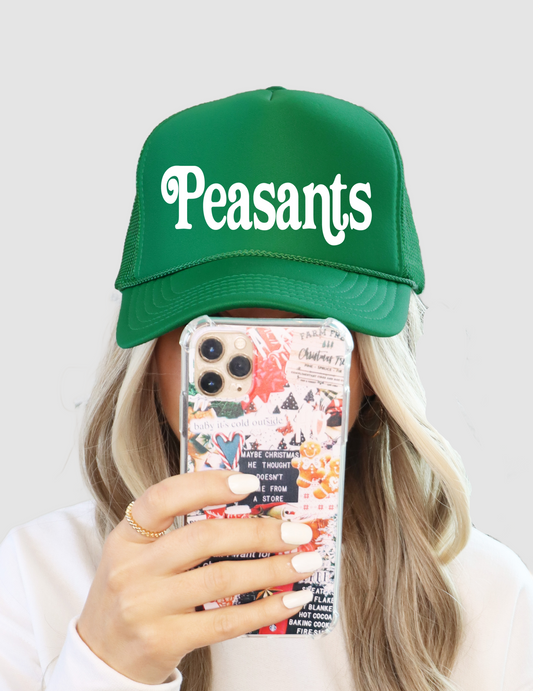 Peasants Green Trucker Hat/ Funny Golf Inspired Hat