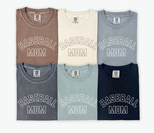 Comfort Colors Baseball Mom Tee/ Baseball Mom Shirt / Multiple Color Options