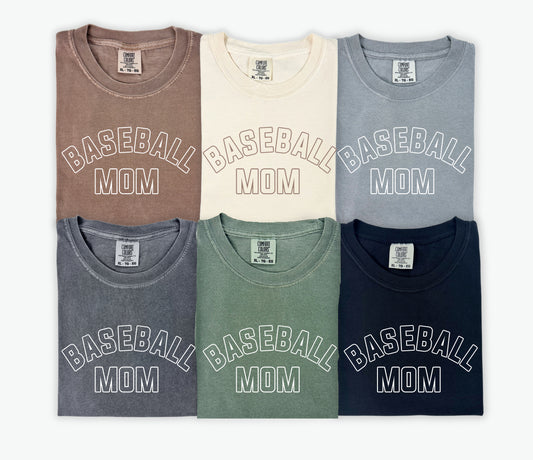 LONG SLEEVE Comfort Colors Baseball Mom Tee/ Baseball Mom Shirt / Multiple Color Options