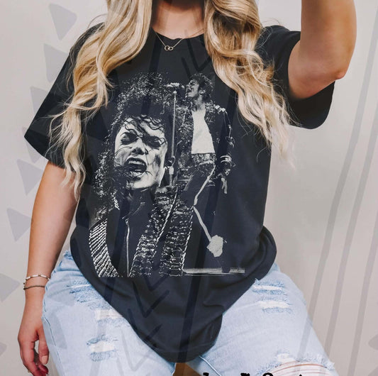 Half Tone Michael Jackson Shirt/ Comfort. Colors or Gildan Softstyle/ Youth and Adult Sizes