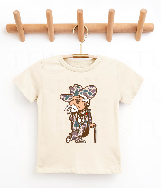 Spirit Camo Mascot Drop - Youth and Adult Camo Mascot Tee/ Camo Rebels Shirt