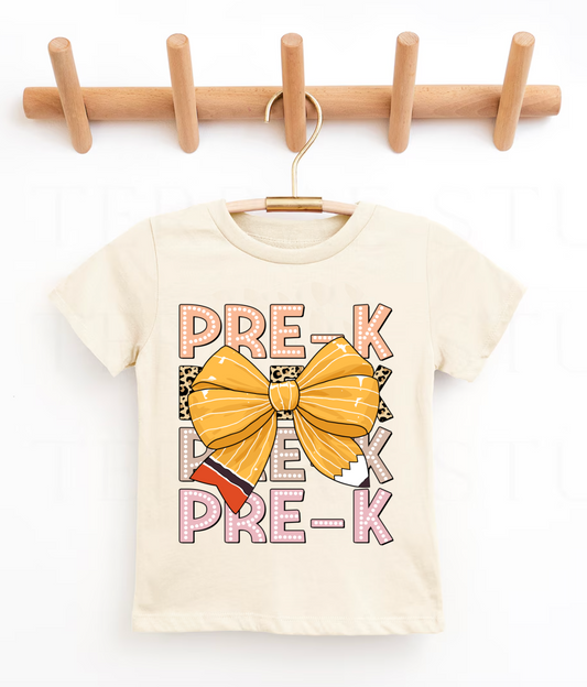 Back To School Bow Grade Shirts / All Grades Available/ Bella Canvas - Youth and Adult Sizes/ Teacher and Student Shirts