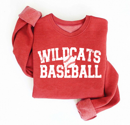 Bella Soft Style Wildcats Baseball Sweatshirt - Multiple Colors
