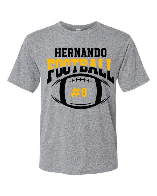 Drifit Hernando Tigers Football Custom Tee /Type In Other School and Colors/Youth and Adult Sizes
