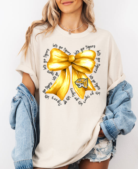 Let's Go Tigers/ Comfort Colors or Bella Canvas Hernando Tigers Coquette Tee / Hernando -Desoto County Schools / Mississippi School Shirt