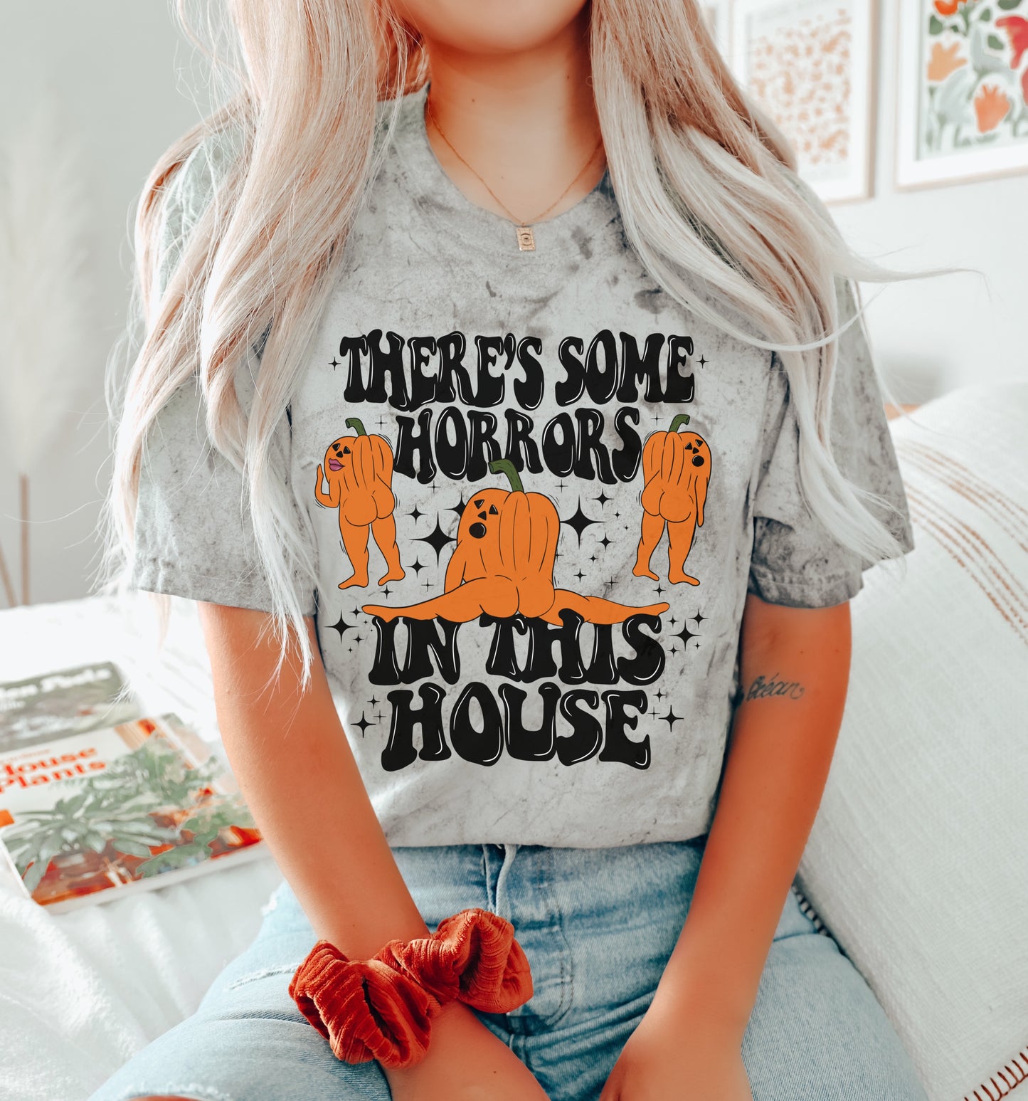 Comfort Colors Color Blast There's Some Horrors In This House -Halloween Funny Tee
