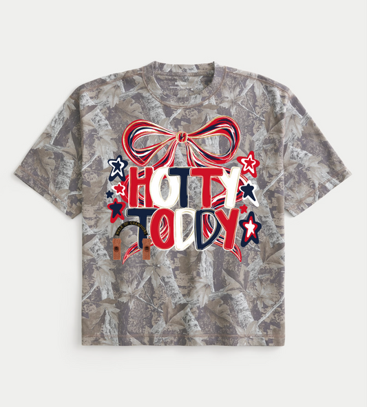 Camo Hotty Toddy Boxy Crop Tee/ Adult Sizes