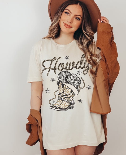 Howdy Shirt/ Western Style Shirt/ Unisex Sized Youth and Adult Sizes