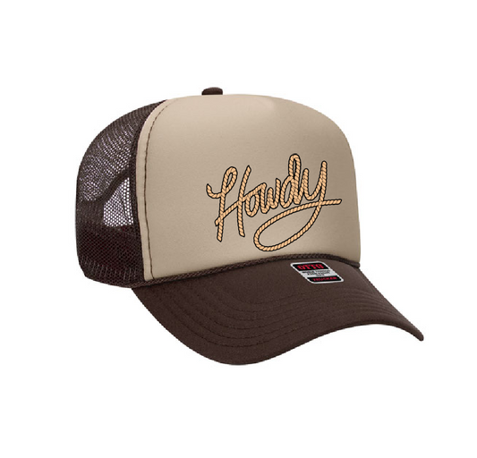 Howdy Rope Country Western Style Trucker Hat