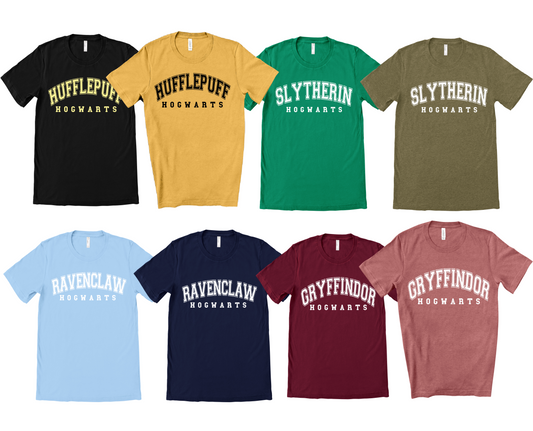 Wizarding Houses Shirt / Multiple Colors and Options