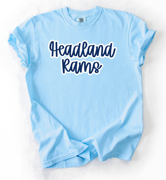Headland Rams Tee/ Comfort Colors or Gildan Softstyle /Youth and Adult Sizes