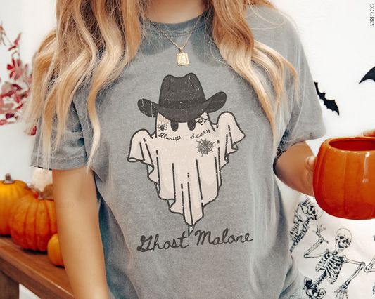 Bella or Comfort Colors Ghost Malone Shirt/ Halloween Tee