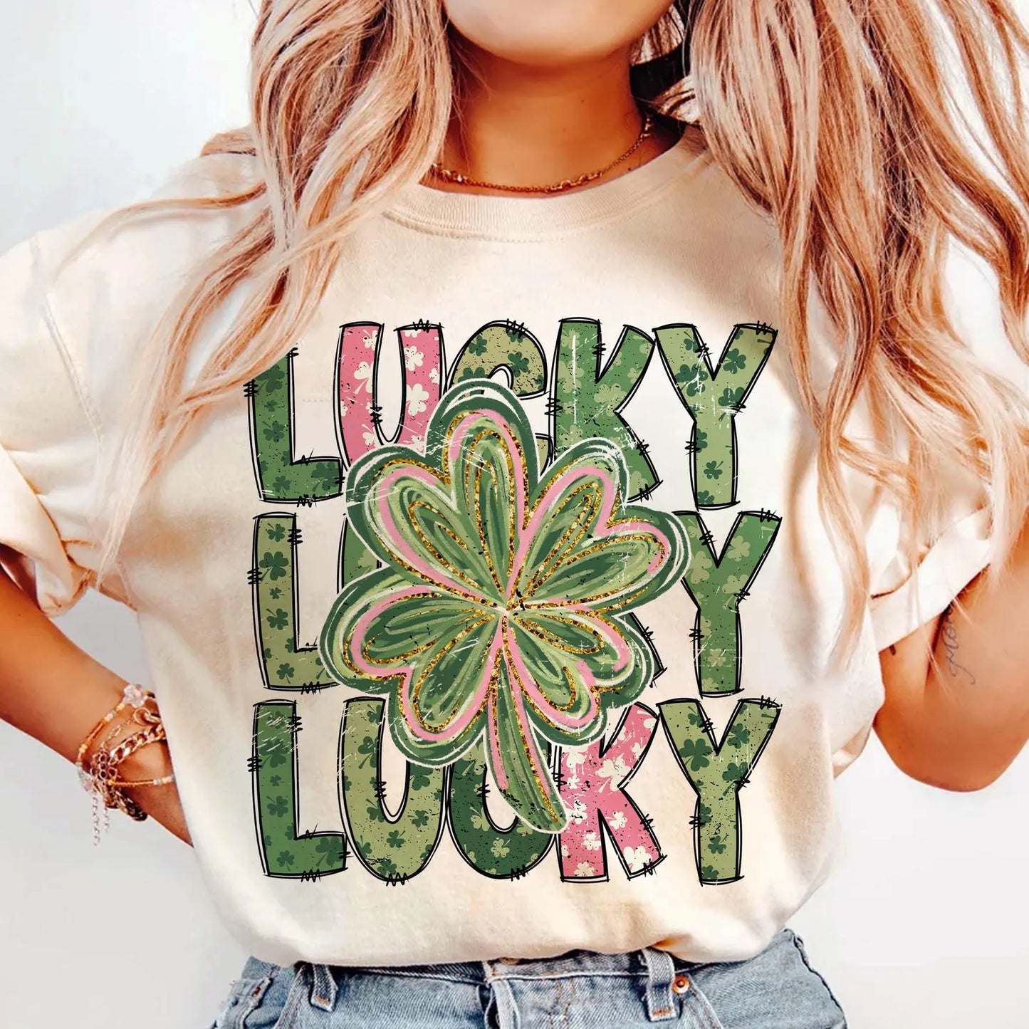 Comfort Colors or Bella Lucky Stacked St. Patricks Day Shirt/Youth and Adult Sizes / St Patty's Day