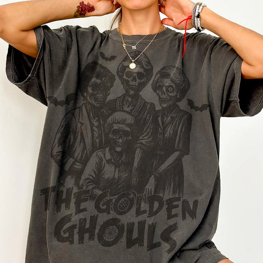 Comfort Colors Golden Ghouls Funny Shirt/ Mom Vibes/Halloween Shirts