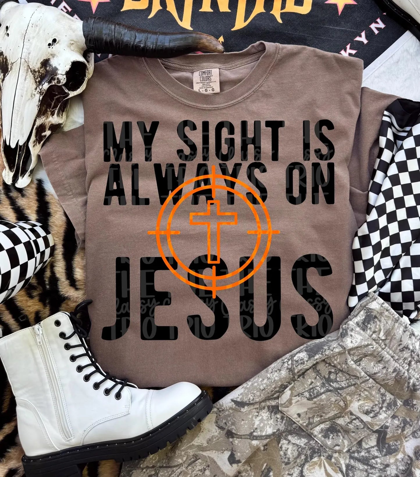 My Sight Is Always On Jesus - Religious Tee - Youth and Adult Sizes (Youth Sizes will be LAT Brand)