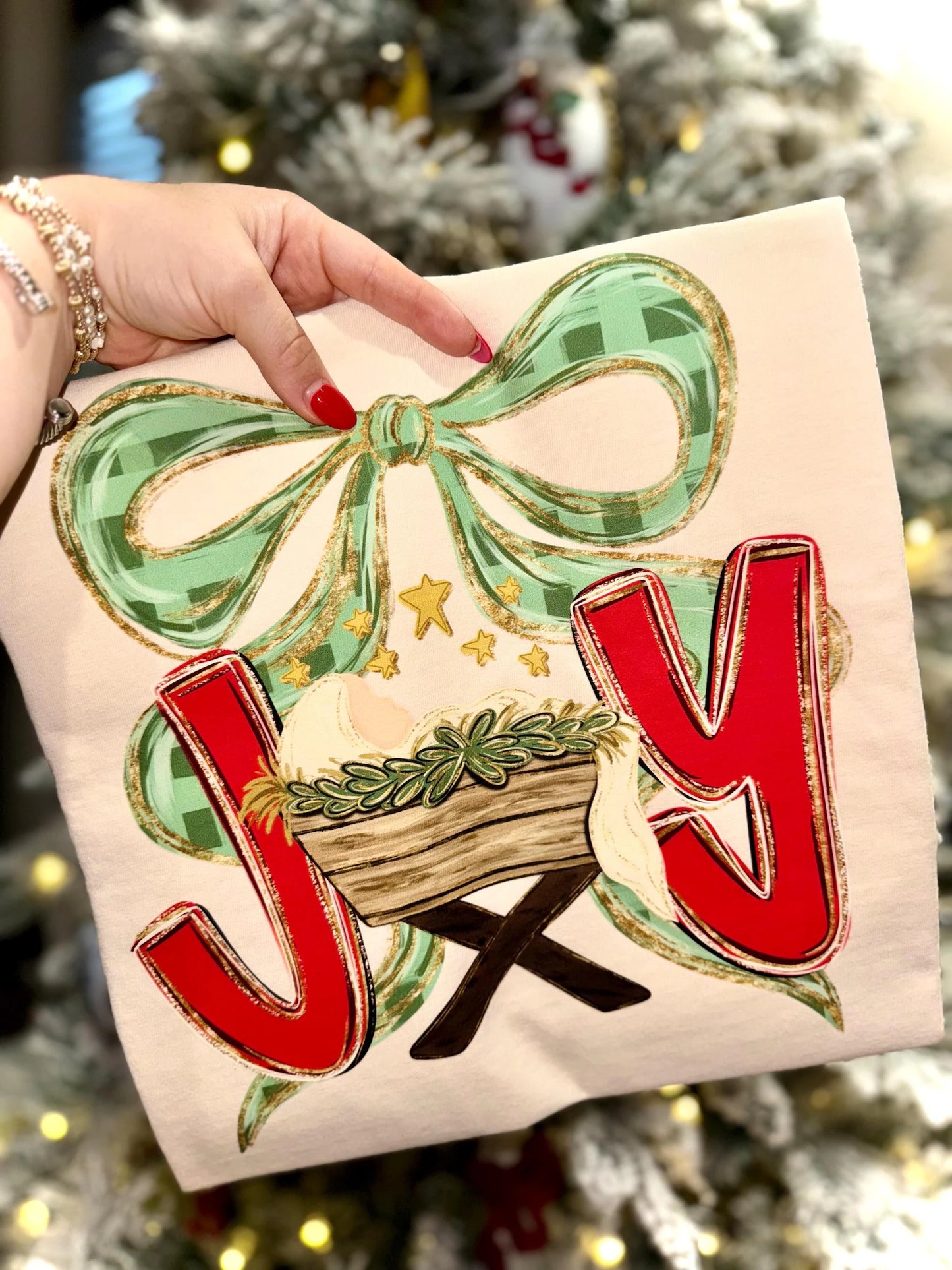 Comfort Colors or Bella Joy Manger Christmas Tee / Youth And Adult Christmas T-Shirt