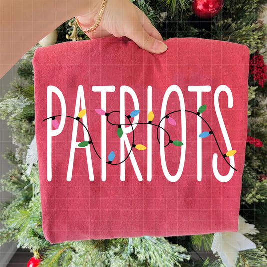 Comfort Colors Patriots Christmas Shirt/Youth and Adult Sizes