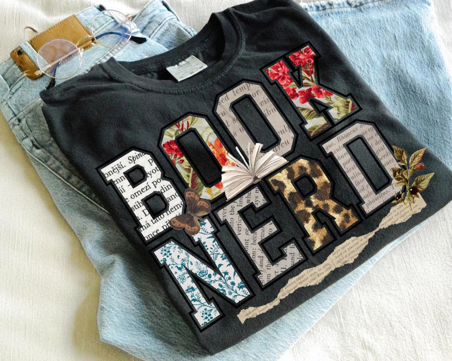 Comfort Colors or Bella Canvas Book Nerd Shirt