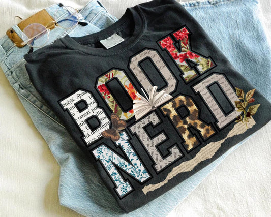 Comfort Colors or Bella Canvas Book Nerd Shirt