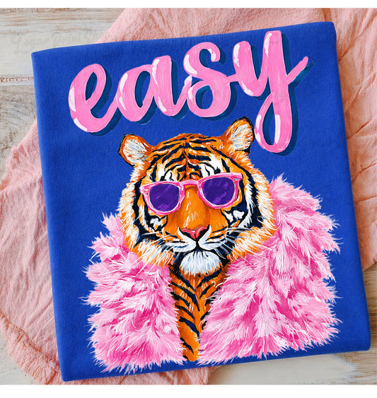 Comfort Colors or Bella Canvas Easy Tiger Cute Summer Vacay Top/ Youth and Adult Sizes
