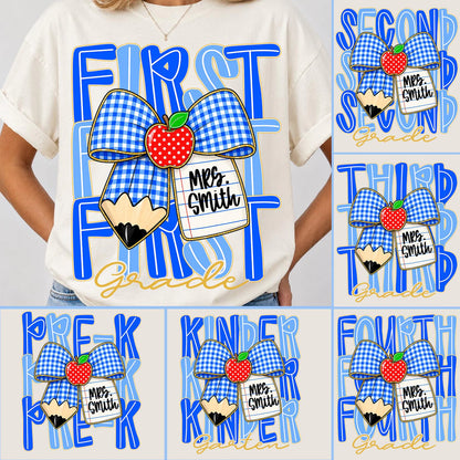 Custom School and Grade Back To School Shirt/ Students or Teachers Shirt/ All Grades Available/  Back To School